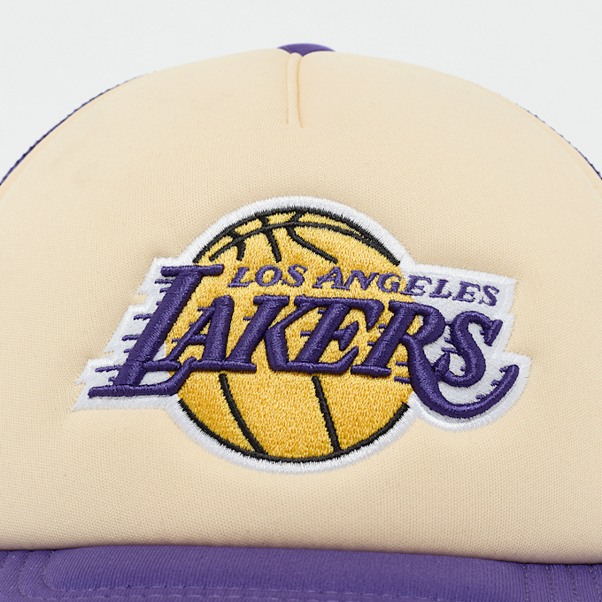Mitchell & Ness VINTAGE BLOCK TRUCKER NBA LOS ANGELES LAKERS cream pourpre 48841 4