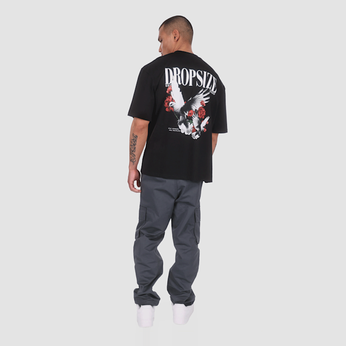 DropSize Heavy Oversized Roses Dove crna 48843 5