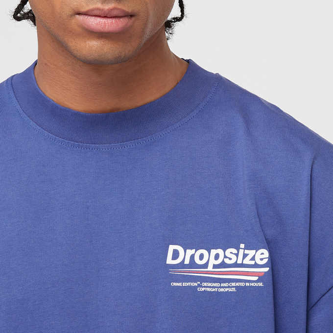 DropSize Heavy Oversized Three Lines Back T-Shirt azul 48844 3