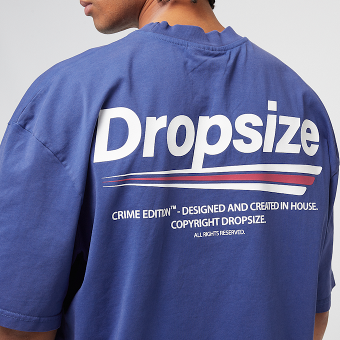 DropSize Heavy Oversized Three Lines Back T-Shirt azul 48844 4