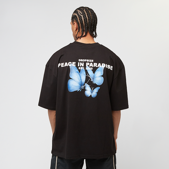 DropSize Heavy Oversized Butterflies Paradise T-Shirt schwarz 48846 1