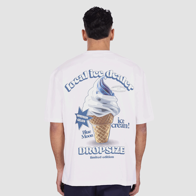 DropSize Heavy Oversize Ice Cream T-Shirt wit 48853 2