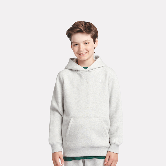 New Balance Boys French Terry Small Logo Hoodie grau 48975 1