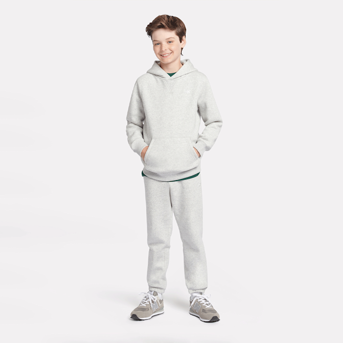New Balance Boys French Terry Small Logo Hoodie grau 48975 5