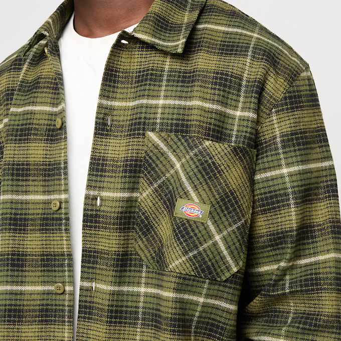 Dickies FOREST CHECK SHIRT cypress azul 49011 3