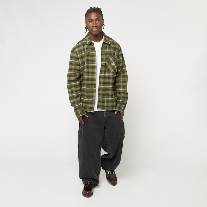Dickies FOREST CHECK SHIRT cypress azul 49011 4