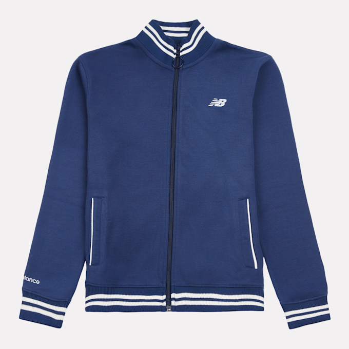 New Balance Double Knit Full Zip Funnel Top blau 49038 1