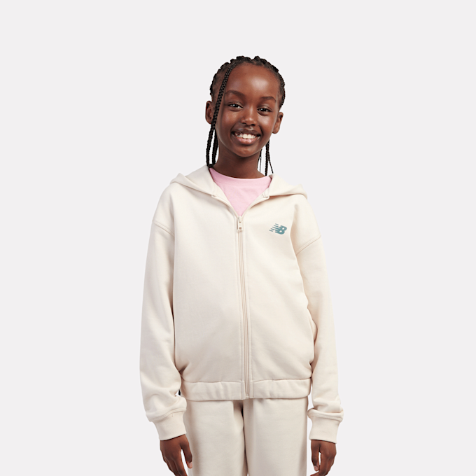 New Balance Premium Borg Fleece Zip Thru Funnel verde 49059 1