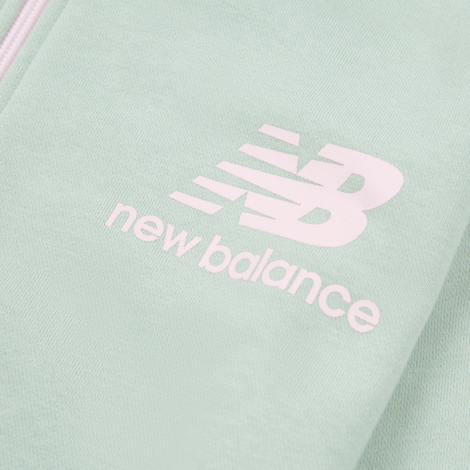 New Balance Set Stacked Logo French Terry Zip Hoodie and Jogger groen 49058 4