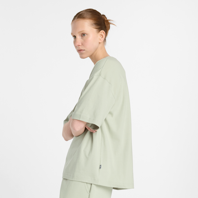 New Balance LINEAR HERITAGE OVERSIZED T-SHIRT green verde 49072 2