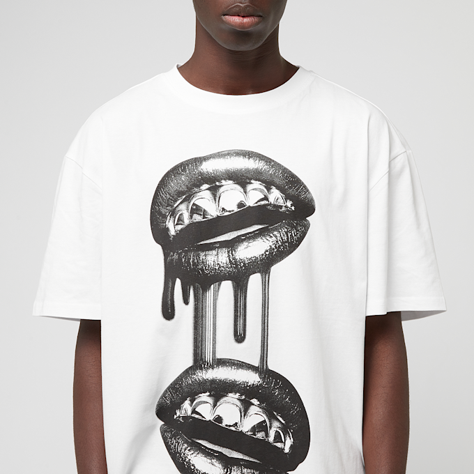 Mister Tee Grillz Lips Oversize Tee wit 49240 3