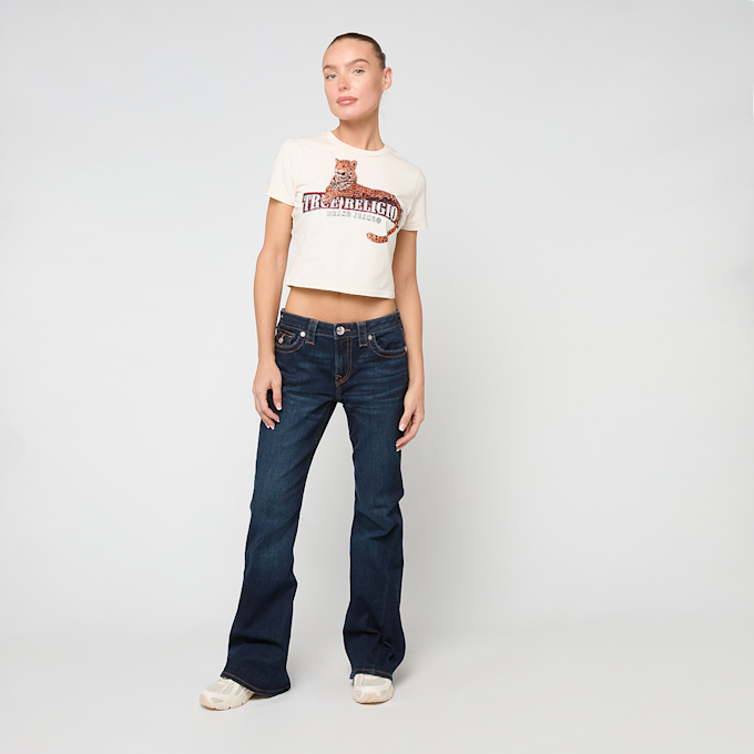 True Religion Crystal Leopard Baby Tee beige 49269 4