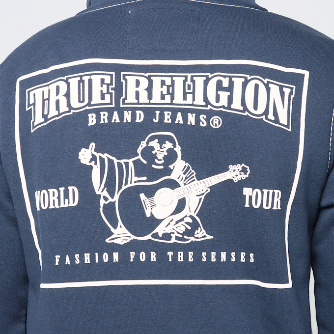 True Religion Big T Zip Up Hoodie azul 49280 4