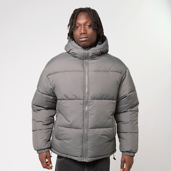 Urban Classics Shiny Puffer Jacket With Hood siva 49403 1