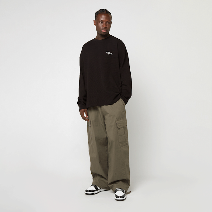 Pegador Signar Oversized Waffle Longsleeve Washed noir 49818 4