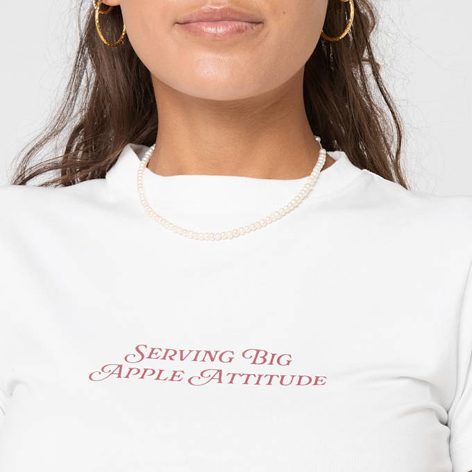Pegador Yelene Cropped Baby Tee bianco 49827 3