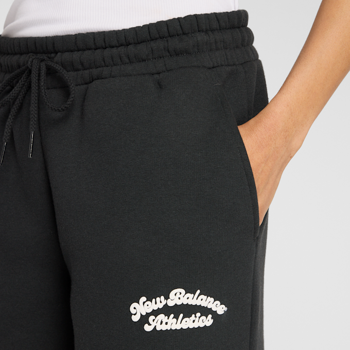 New Balance Linear Heritage Fleece Wide Leg Pant negro 49852 4
