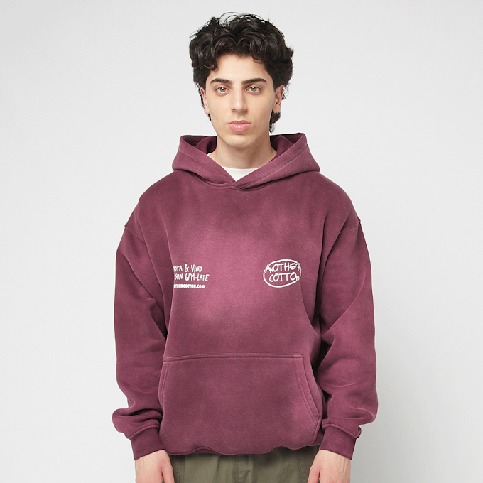 Another Cotton Lab Pasta Night Washed Hoodie rood 49858 2