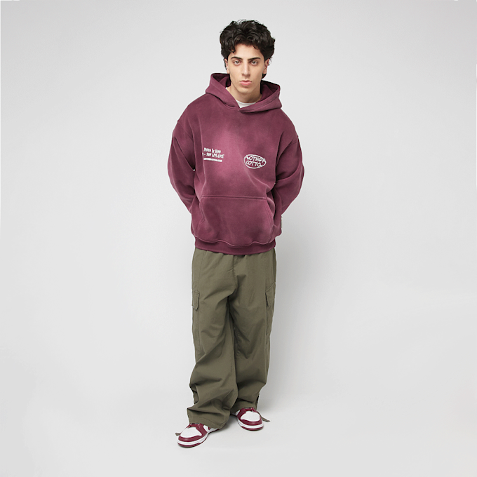 Another Cotton Lab Pasta Night Washed Hoodie rood 49858 5