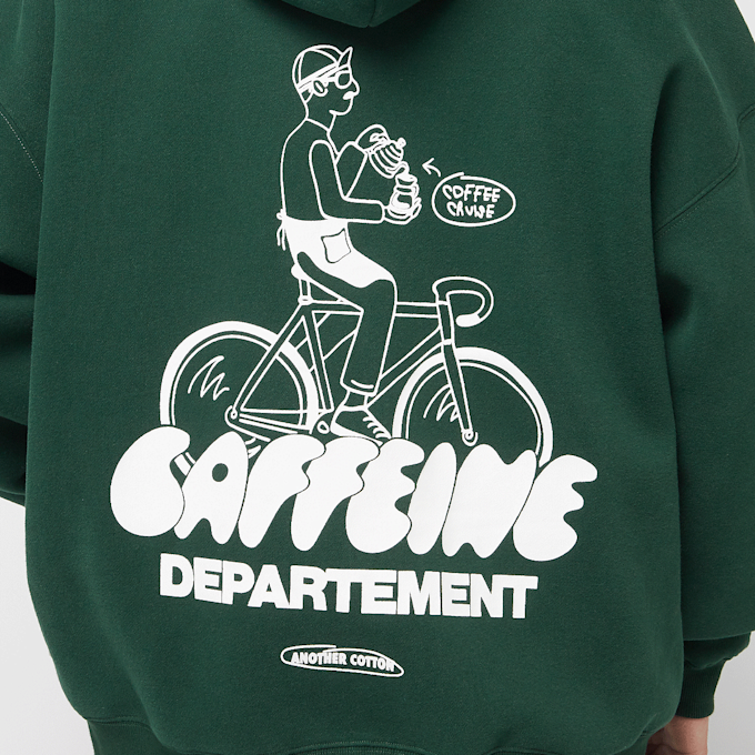 Another Cotton Lab Caffeine Dept. Zip Hoodie groen 49861 4