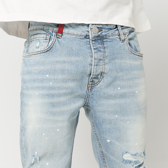 2Y STUDIOS VICTOR RIPPED SLIM FIT JEANS azul 61379 3