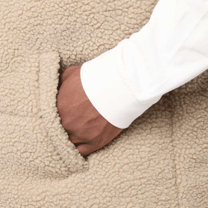 Urban Classics Basic Teddy Puffer Vest bege 61358 3