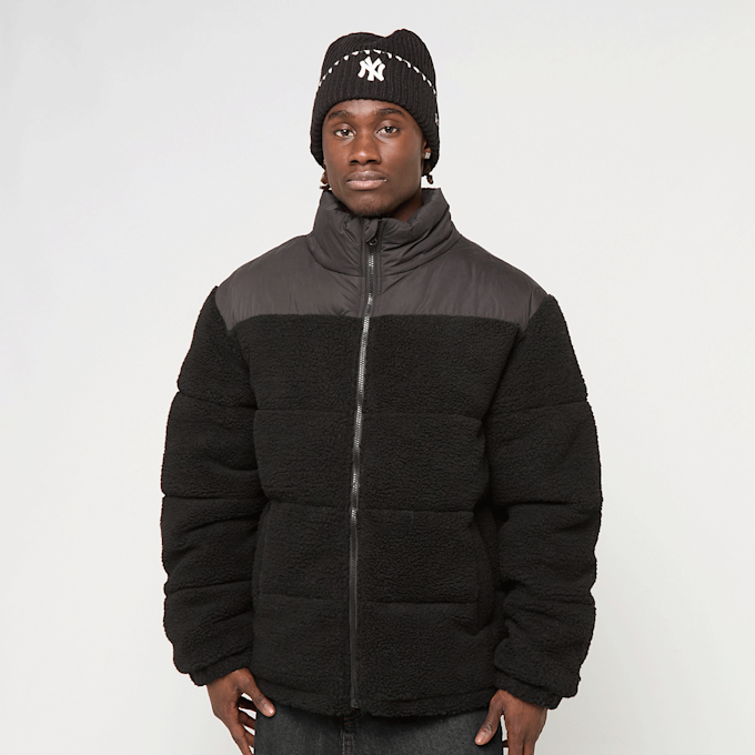 Urban Classics Fabric Mix Teddy Puffer Jacke schwarz 61366 1