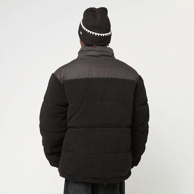 Urban Classics Fabric Mix Teddy Puffer Jacke schwarz 61366 2