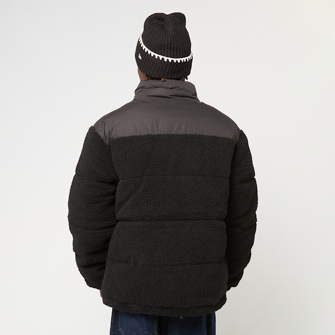 Urban Classics Fabric Mix Teddy Puffer Jacket black jaune 61366 2