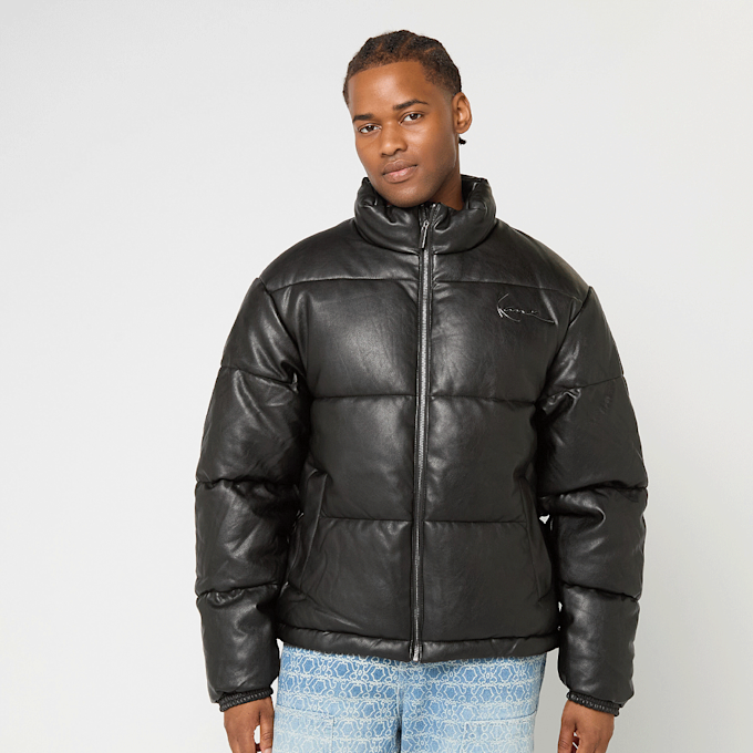 Karl Kani Metal Signature Pu Leather Puffer Jacket czarny 61445 1