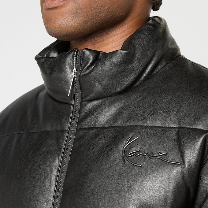 Karl Kani Metal Signature Pu Leather Puffer Jacket czarny 61445 3