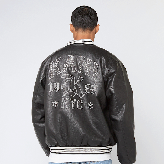 Karl Kani Kani Western Pu Leather College Jacket nero 61448 1