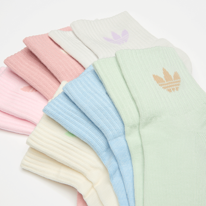 adidas Originals 6 PACK - 1/4 SOCKS  wonder mauve/linen green/grey one multicolorido 84507 2