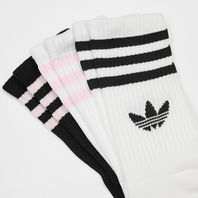 adidas Originals 3 PACK - 3S CREW S  white/black/clear pink blanc 84509 2