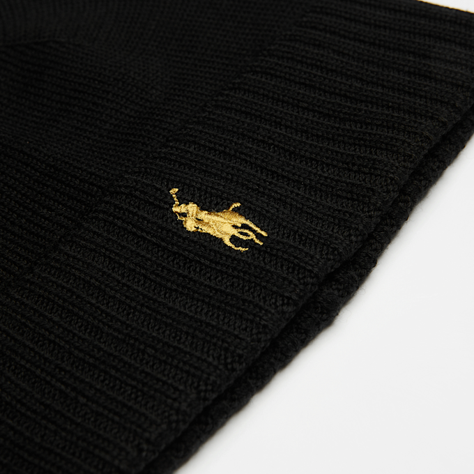 Polo Ralph Lauren Fold-Over Cold Weather Hat schwarz 91588 3