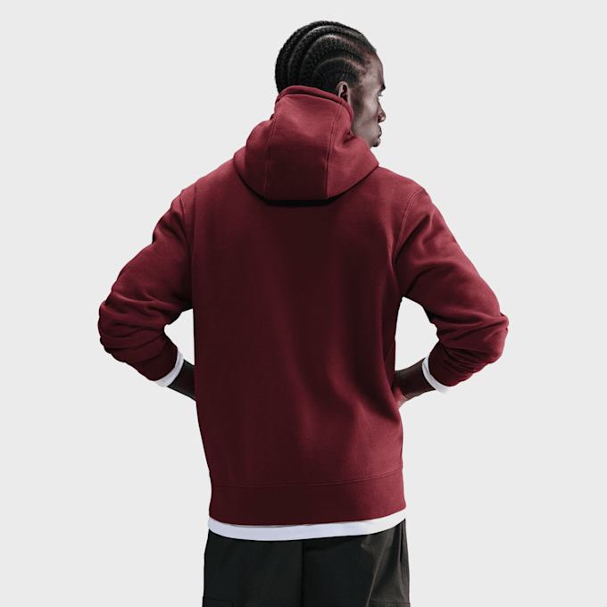Nike Club Fleece Hoodie rojo 91847 2