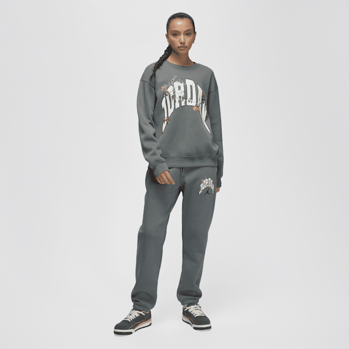 Jordan Brooklyn Fleece Crew Graphics siva 92204 5