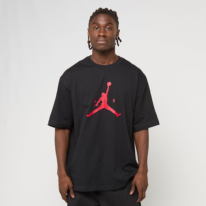 Jordan M J JUMPMAN SS HBR TEE black/gym red laranja 92254 1
