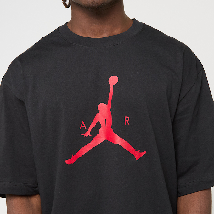 Jordan M J JUMPMAN SS HBR TEE black/gym red laranja 92254 3