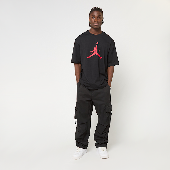Jordan M J JUMPMAN SS HBR TEE black/gym red laranja 92254 4