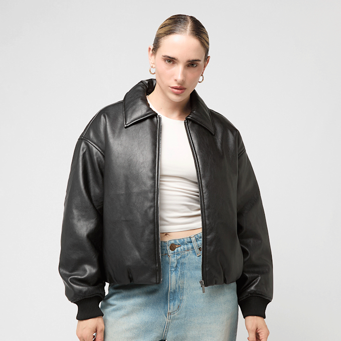 Decibel Padded PU Jacket black preto 92517 1