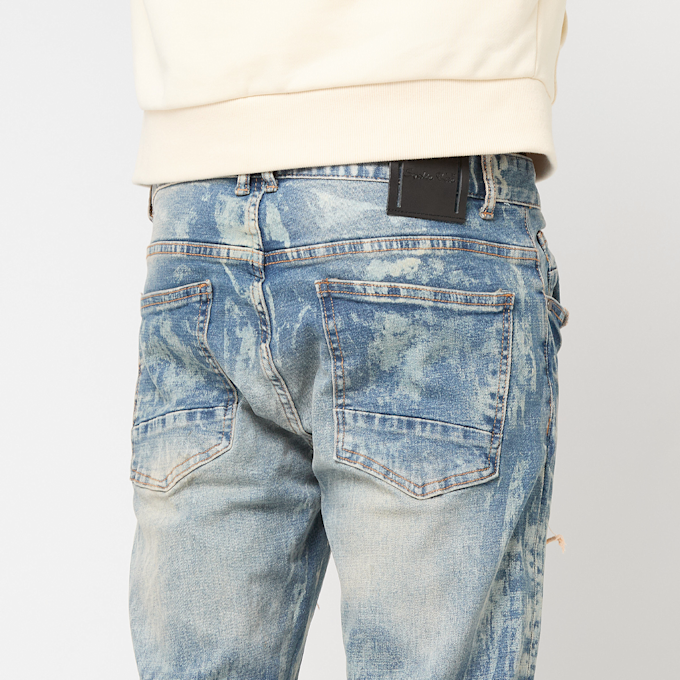 Smoke Rise Heavy Laser Effect Jeans blu 92686 4