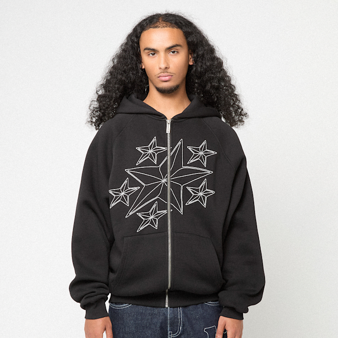 SNIPES Oversized Raglan Zip Hoodie 125mm x SNIPES zwart 92769 2