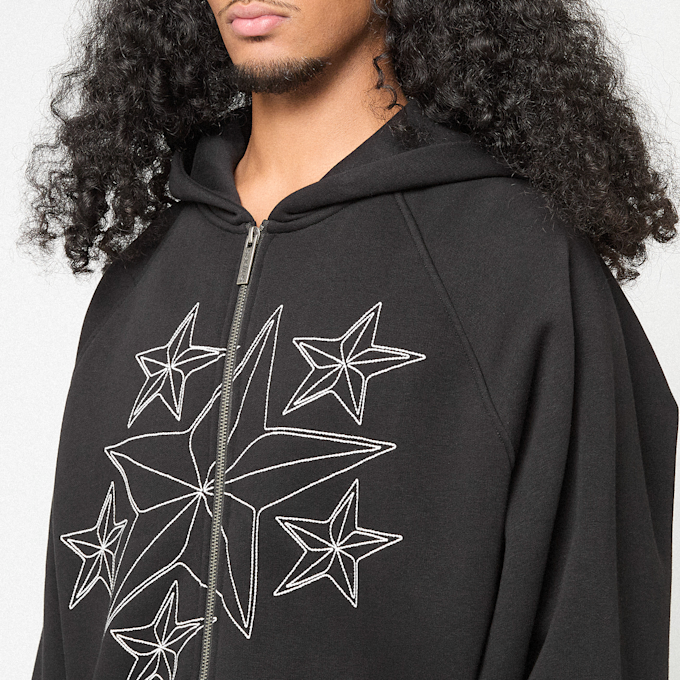 SNIPES Oversized Raglan Zip Hoodie 125mm x SNIPES crna 92769 4