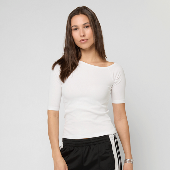 Urban Classics Organic Asymmetric Rib Tee blanco 92772 1