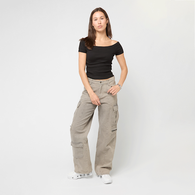 Urban Classics Ladies Off Shoulder Rib Tee nero 92784 3