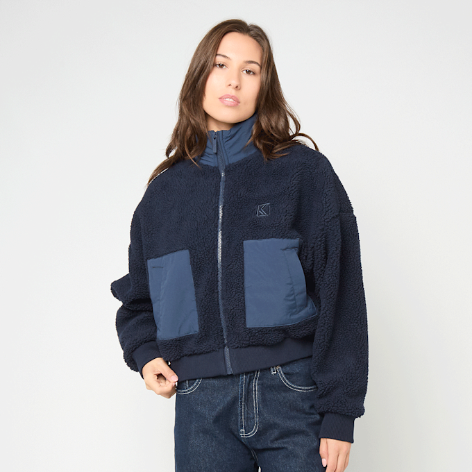 Karl Kani OG Crop Teddy Bomber Jacket azul 92790 1