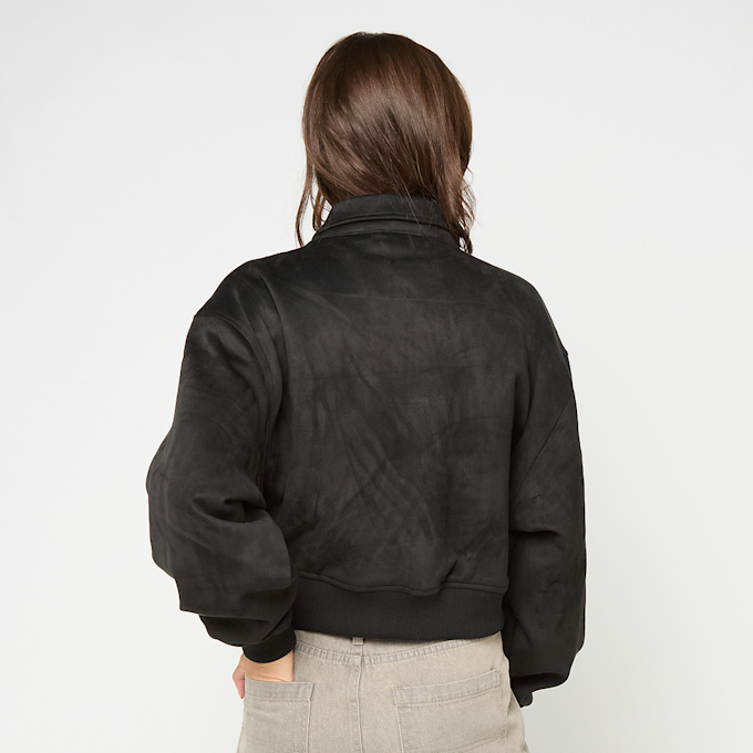 Karl Kani Signature Faux Suede Oversized Bomber Jacket zwart 92791 2