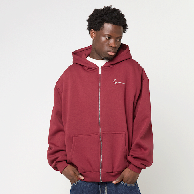 Karl Kani Small Signature Essential Oversized Zip Hoodie vermelho 92862 1