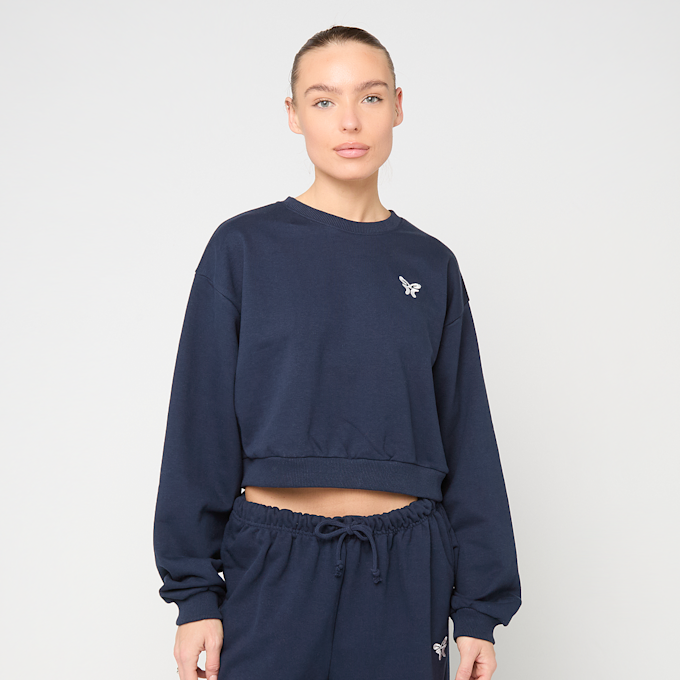 Felicious Cropped Terry Crewneck bleu 93142 1